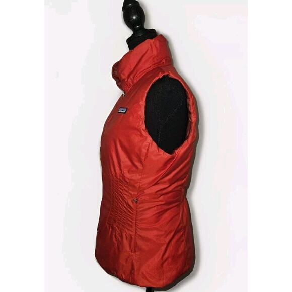 Patagonia Nano Air Puff Goose Down Reversible Women’s Vest Sz M Red - Picture 3 of 13